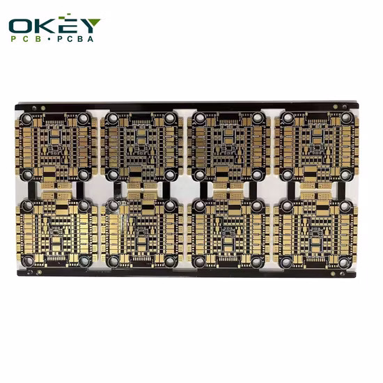 多層両面プリント回路基板リジッド多層両面浸漬ゴールド Fr4 Enig 2 層電気ゴールドフィンガー PCB